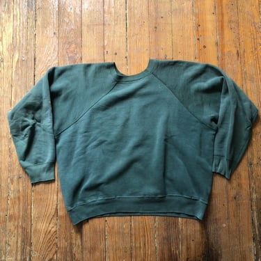 1960s Green Crewneck Sweatshirt Small Medium 