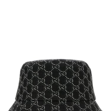 Gucci Man Black Gg Supreme Fabric Bucket Hat