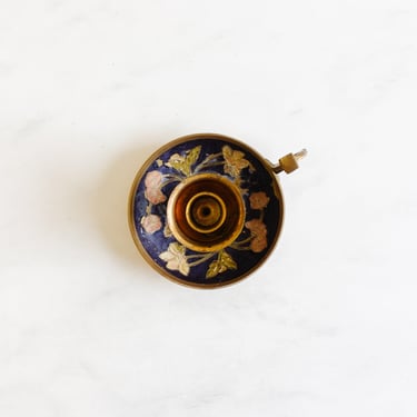 vintage french cloisonné chamberstick