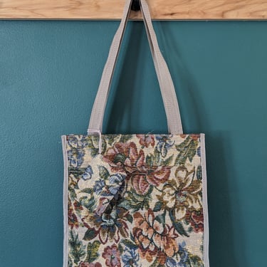 Cute Vintage Tapestry with Gold Shimmer Tote Bag 