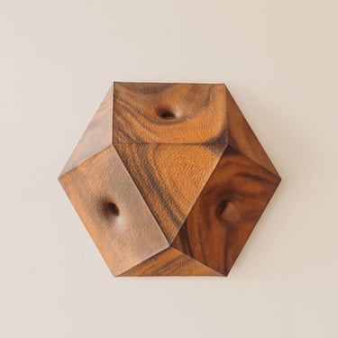 Aleph Geddis Wood Scupture, Hanging Hexigon