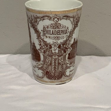 Pennsylvania Victoria Carlsbad Austria Porcelain Souvenir Cup, gifts for collectors, memorabilia cups, small antique gifts 