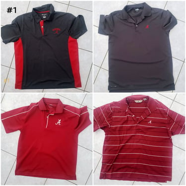 University of Alabama Golf Shirts Size Large & Medium Men's Polo shirts Roll Tide football 