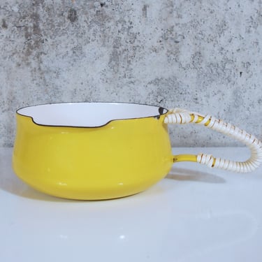 Dansk Kobenstyle Butter Warmer with Rattan Wrapped Handle - Designed by Jens Quistgaard 