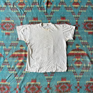 Vintage 1960s Penneys Towncraft Blank White Tee 