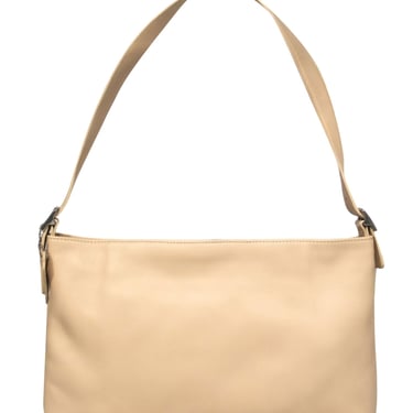 Coach - Beige Smooth Leather Baguette