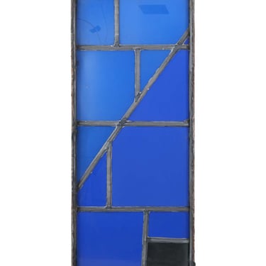 Robert Sowers Black & Blue JFK Glass Window