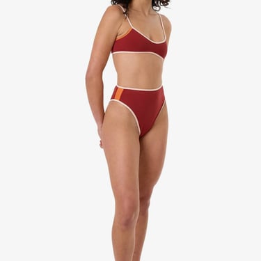 Thrills Petra Crop Bikini Top - Crimson