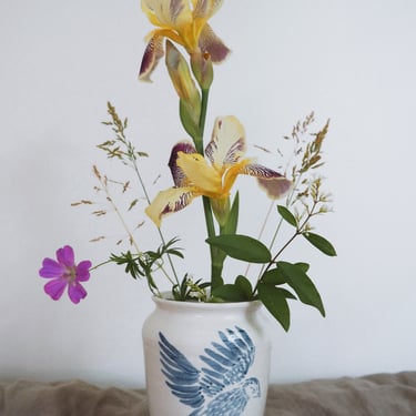 Bamboo Brush Parrot Vase // handmade porcelain ceramic 