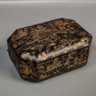 Antique Chinese Chinoiserie Sewing Kit