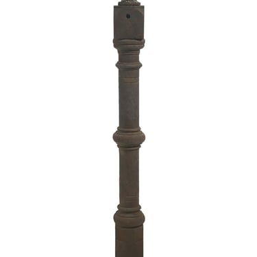 Antique 39 in. Ball Tip Cast Iron Newel Post