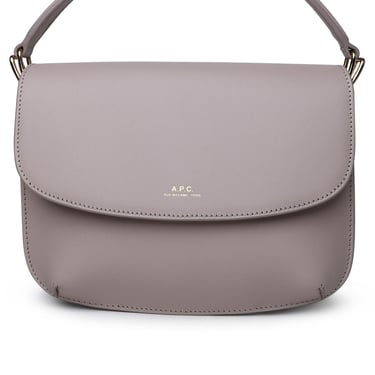 A.P.C. Dove Grey Leather Bag Women