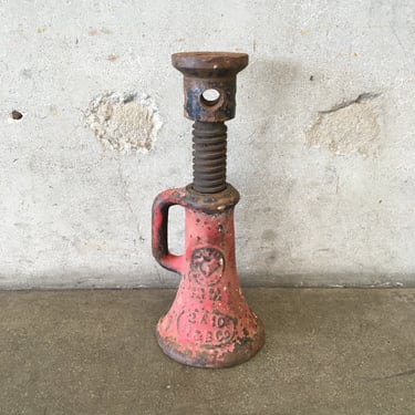Vintage Red Iron Car Tire Jack