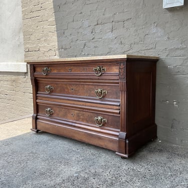 Victorian Marble Top Dresser with Secret Drawer