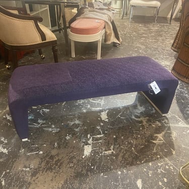 Purple velvet waterfall bench -in store pick up only