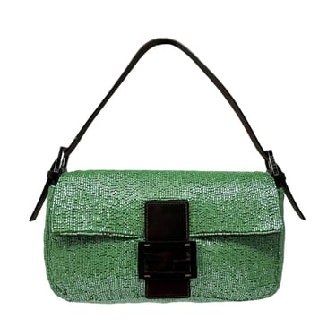 Vintage Fendi Lime Green Beaded Baguette Bag – Treasures of NYC