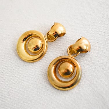 1950s/60s Gold Hoop Clip Earrings 