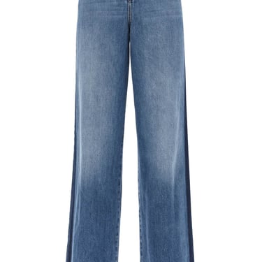 Alexander Mcqueen Wide Leg Jeans With Contrasting Details Women