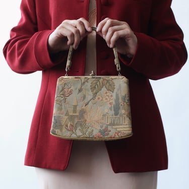 Vintage Champagne Tapestry Purse