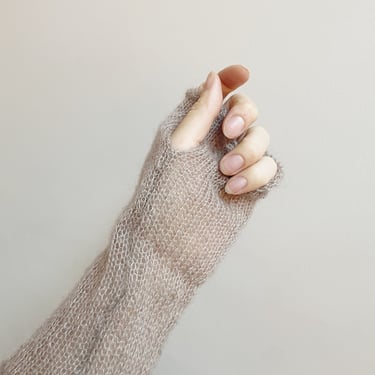 Mohair + Silk Fingerless Hand Warmers | 4 Colours Available