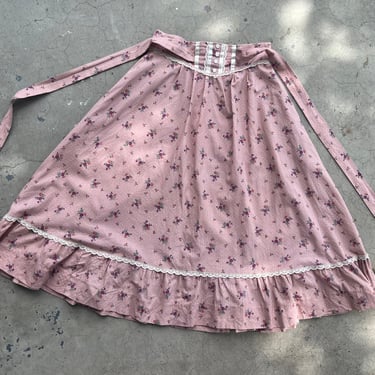 1970’s vintage Gunnies Gunne Sax pink ditsy floral and Swiss dot prairie skirt 