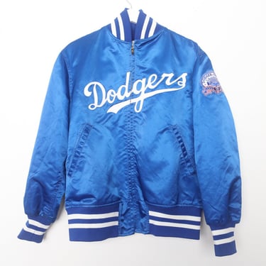 Vintage 1980s LA Dodgers Baseball Jacket Satin Nylon Jacket 80s ---Size 40 