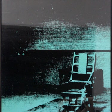 Andy Warhol Electric Chair Conspiracy Means to Breathe Together Vintage Exhibition Poster 1969 