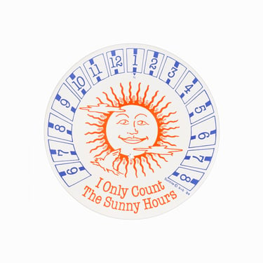 1984 Ceramic Wall Sundial "I Only Count The Sunny Hours" 