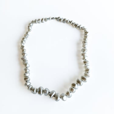 Gray Natural Pearl Necklace