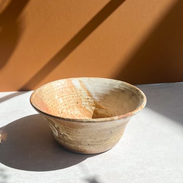 Ceramic Orange And Cream Bowl