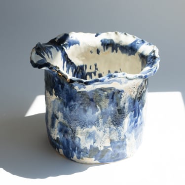 Vase with Blue Flat Bottom