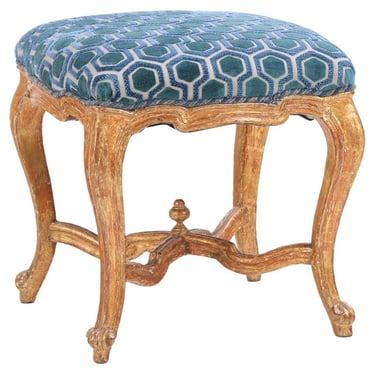 A French Louis XV style Giltwood Stool, C. 1900.
