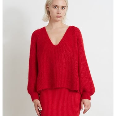Tess Sweater - Rouge/Camel