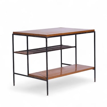 Paul McCobb for Planner Group Mid Century Maple and Wrought Iron Side Table - mcm 