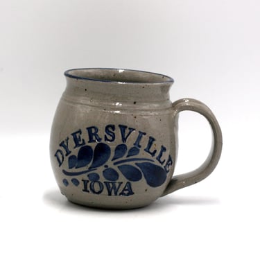 vintage Westerwald Pottery salt glazed mug Dyersville Iowa 