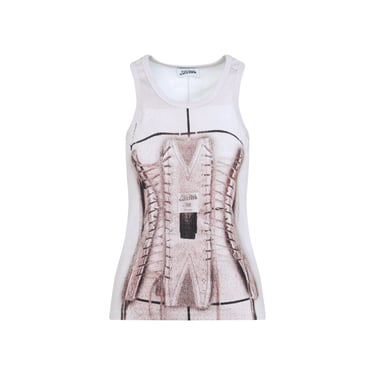 Jean Paul Gaultier Printed Ribbed Top Women