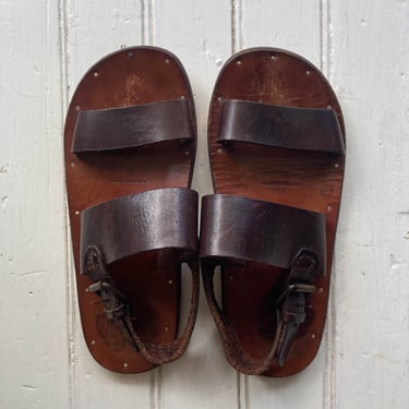 1980s Ralph Lauren Hand-Tooled Leather Sandals 