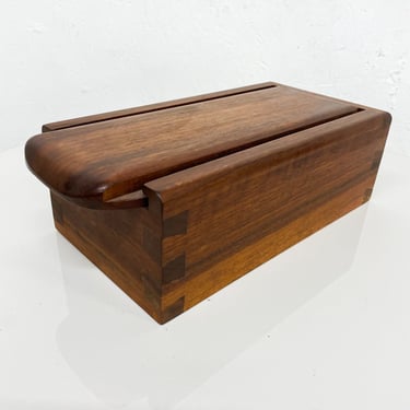 1960s Studio Piece Walnut Wood Box Slide Open Modern Design after Nakashima 