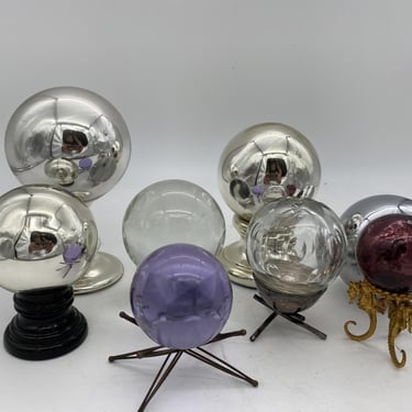 Mercury Glass Glass Sphere with Stands collection 