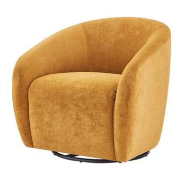 Velvet Swivel Arm Chair