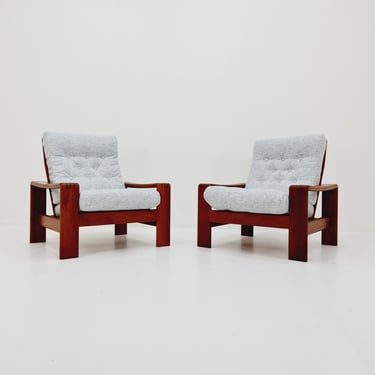 Mid Century Armchairs teak by EMC Denmark Set of 2 