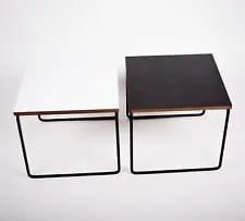 Pair of Guariche side table/ coffee table Steiner editeur