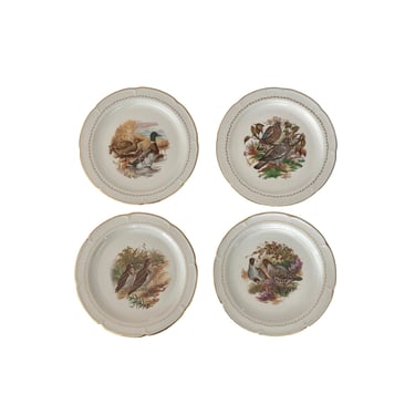 Vierzon France Game Bird Luncheon Plates-Set Of 4 