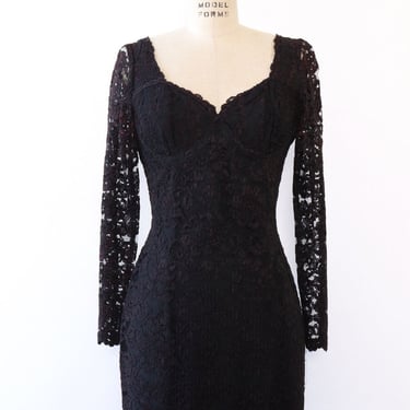 Black Lace Bustier Dress M-M/L