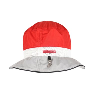 Prada Red Mesh Bucket Hat