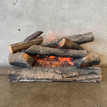 Vintage Faux Fire Logs Made of Real Logs