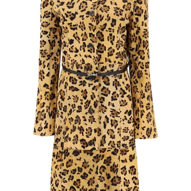 Saks Potts 'Ginger' Leopard Motif Ponyskin Coat Women