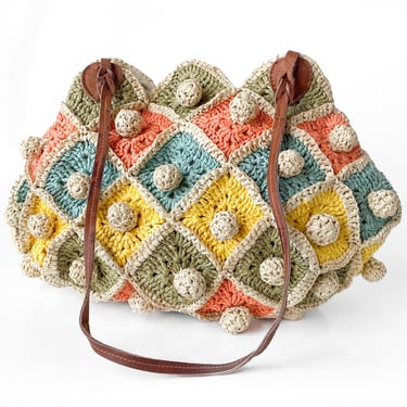 Y2K Colorful Straw Shoulder Bag