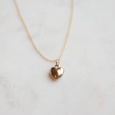 Puffy heart necklace, small