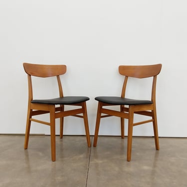 Pair of Vintage Danish Modern Dining Chairs by Farstrup 